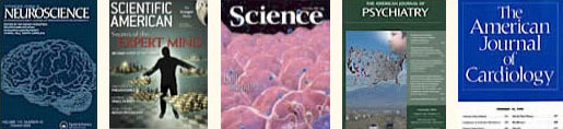   ,  Science, American Journal of Physiology, Scientific American, Lancet, Journal of Counseling Psychology, International Journal of Neuroscience, Journal of the Canadian Medical Association, British Journal of Educational Psychology, Journal of Conflict Resolution